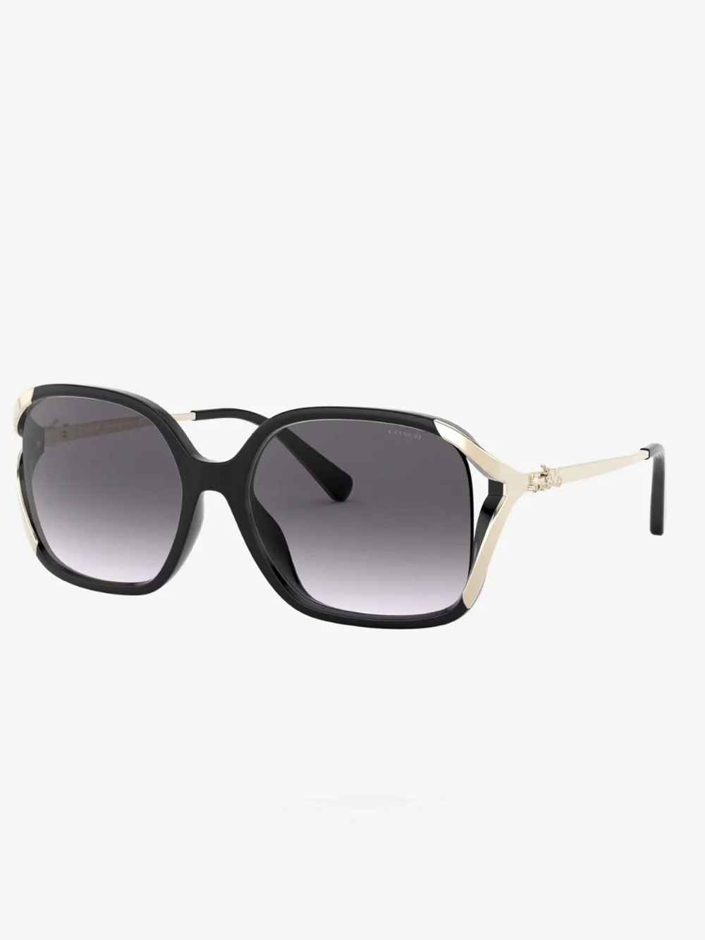 Coach Black Sunglasses with Gray Gradient Lenses